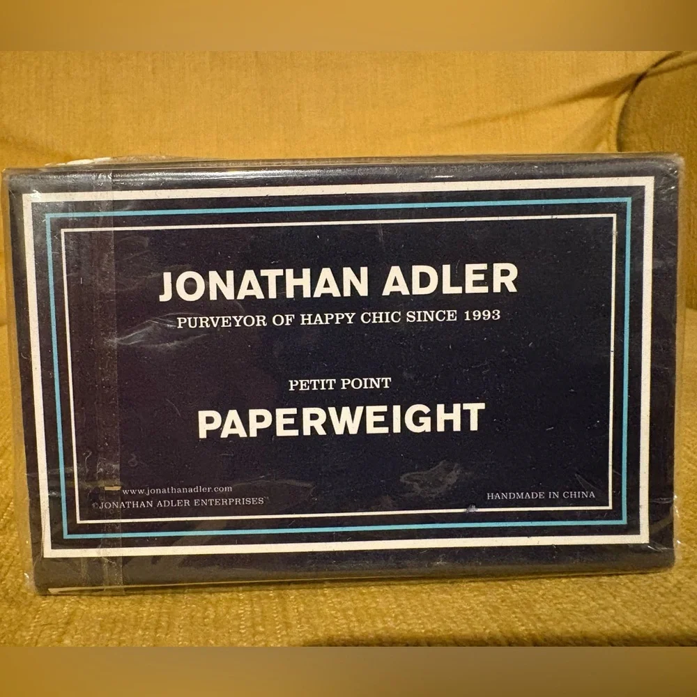 Jonathan Adler Petit Point Paperweights- set of 3